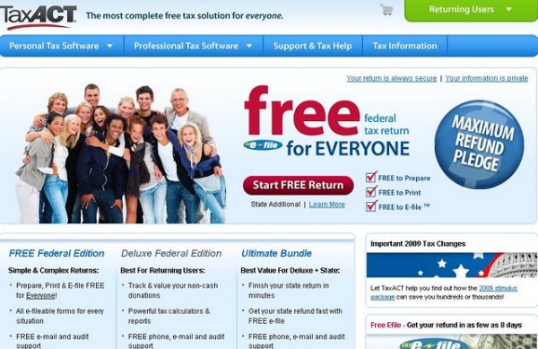 Act on Tax with TaxAct Software