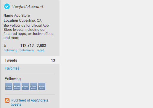 Official Apple twitter account