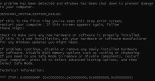 session 3 initiallization failed