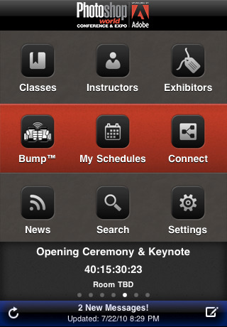 The New and Improved Photoshop World Conference Application