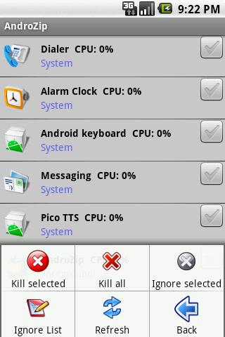 AndroZip the ideal Task Manager for your iPhone