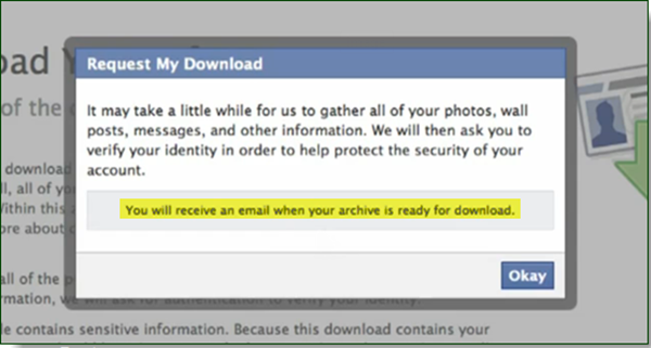 Download your Facebook Pictures and Data